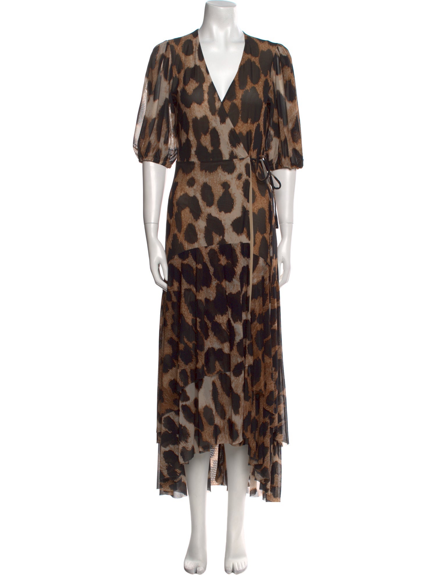 Ganni Animal Print Long Dress
