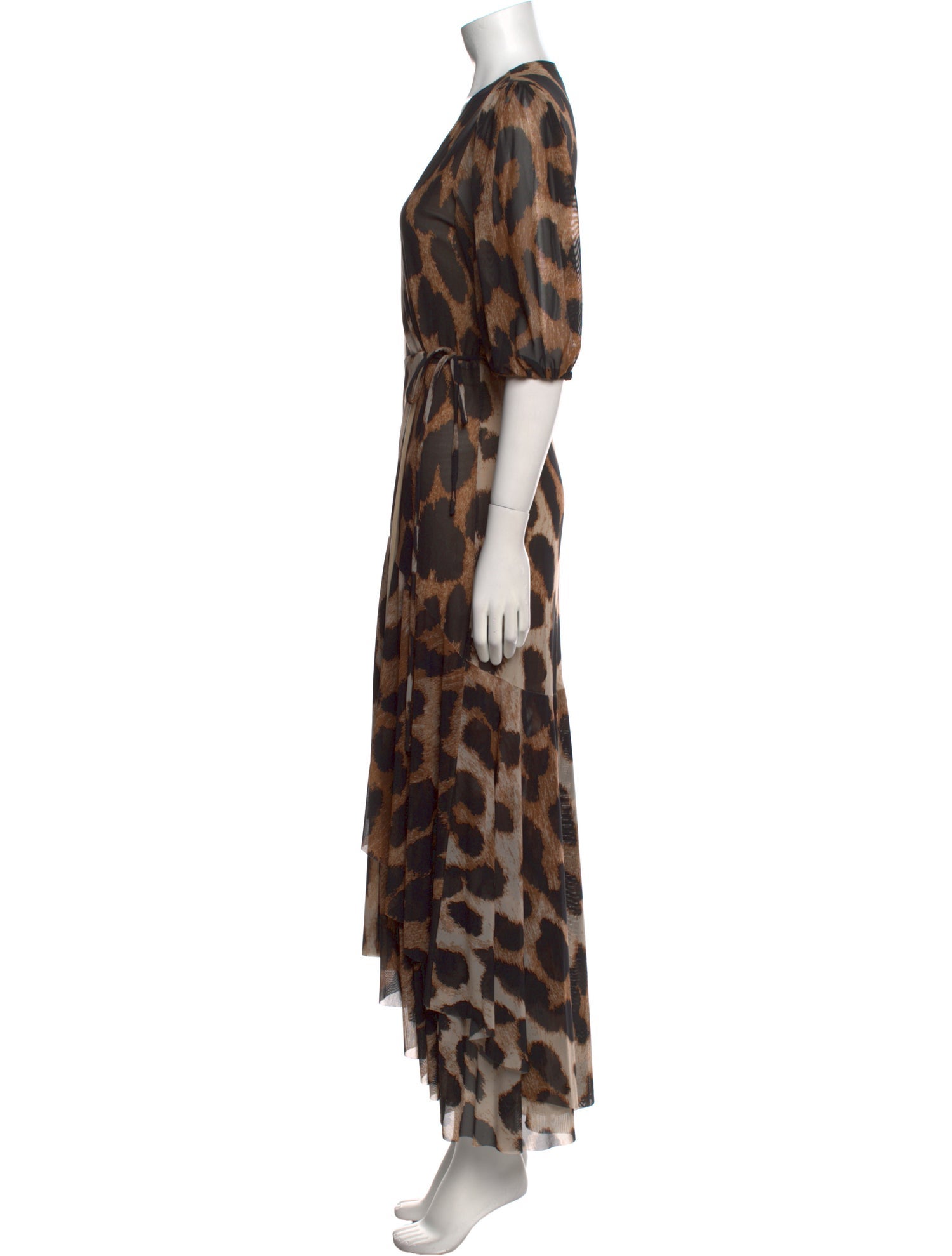 Ganni Animal Print Long Dress