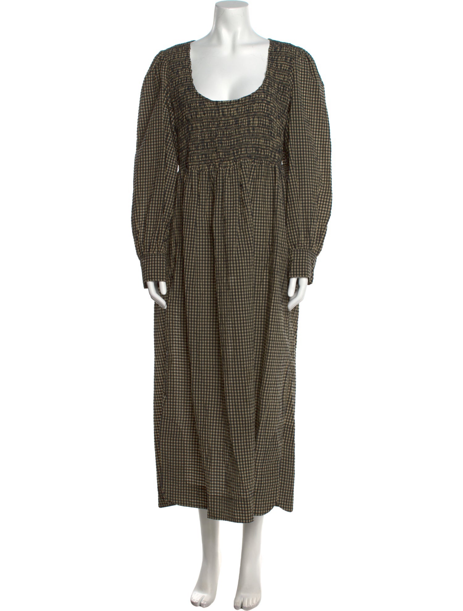 Ganni Scoop Neck Long Dress