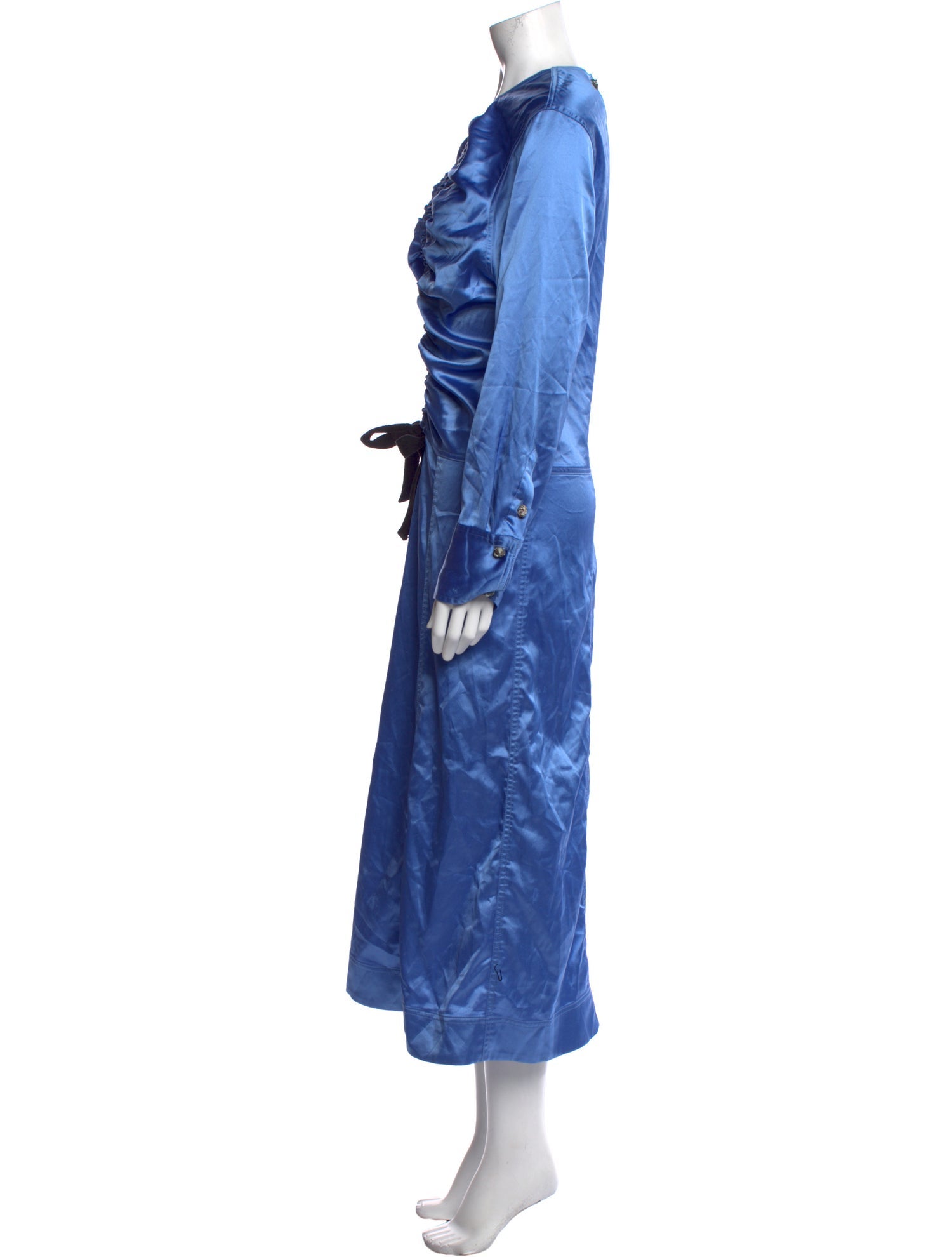 Ganni Crew Neck Long Dress