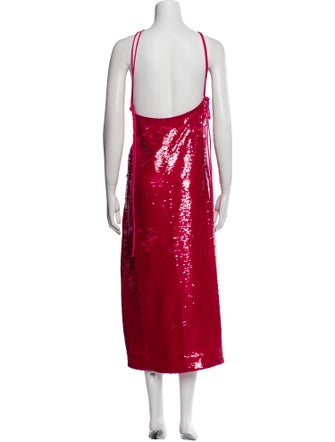 Ganni V-Neck Long Dress