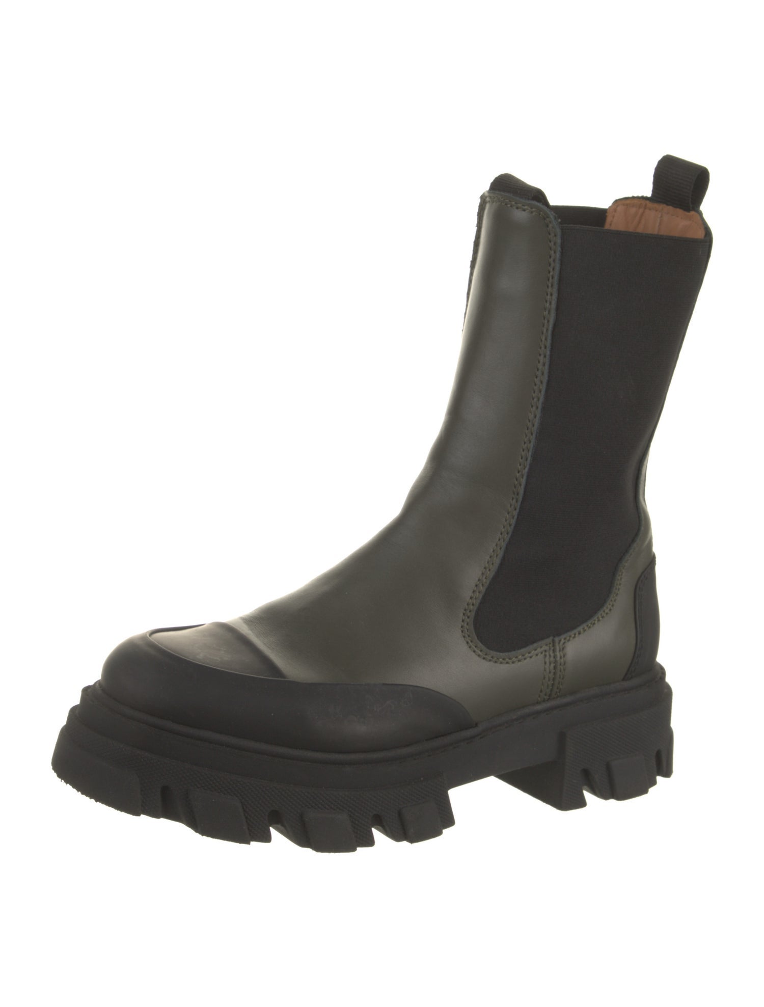 Ganni Leather Chelsea Boots