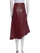 Ganni Lamb Leather Midi Length Skirt