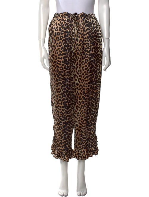 Ganni Silk Straight Leg Pants