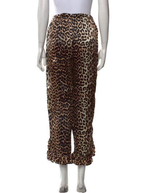 Ganni Silk Straight Leg Pants