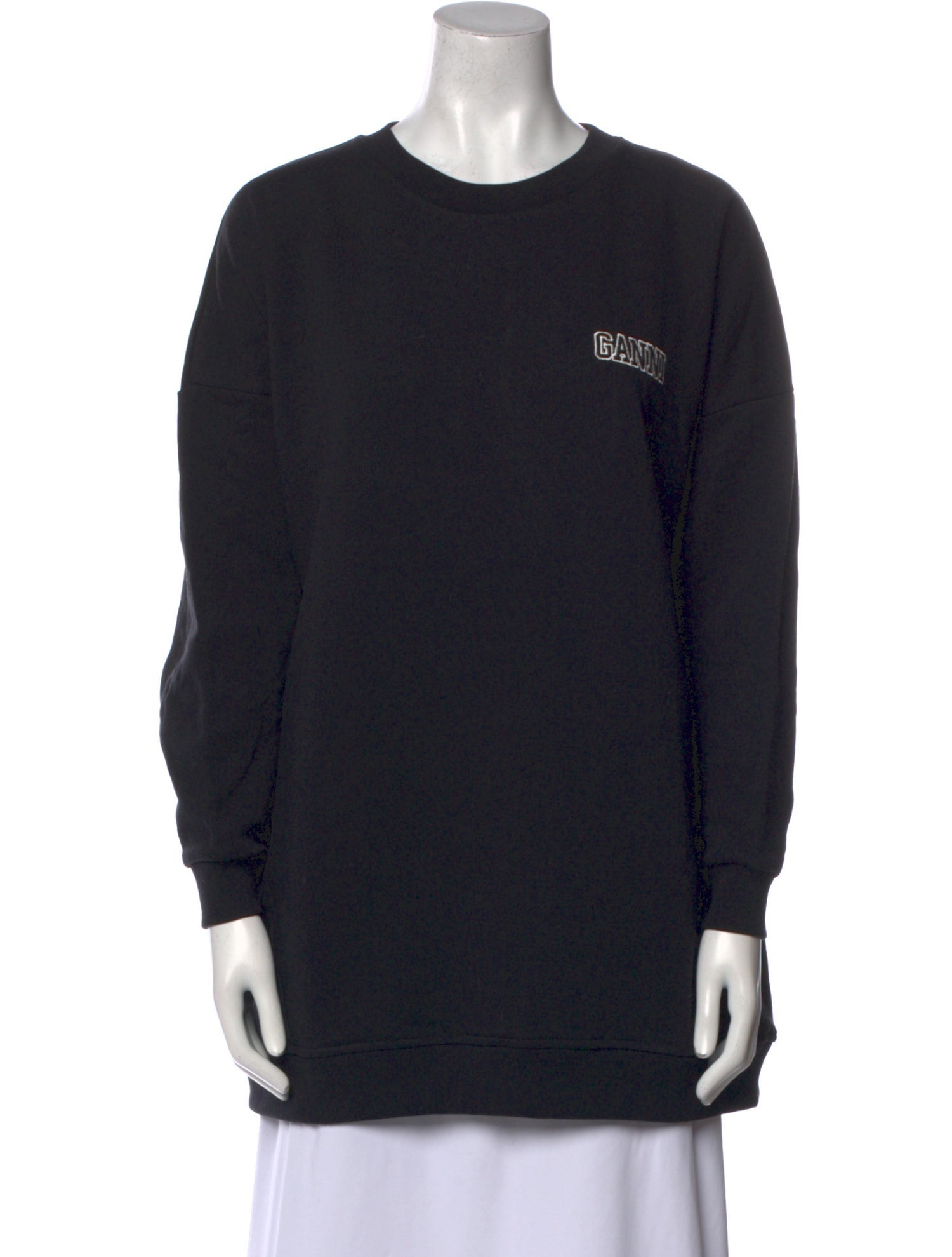 Ganni Crew Neck Long Sleeve Sweatshirt