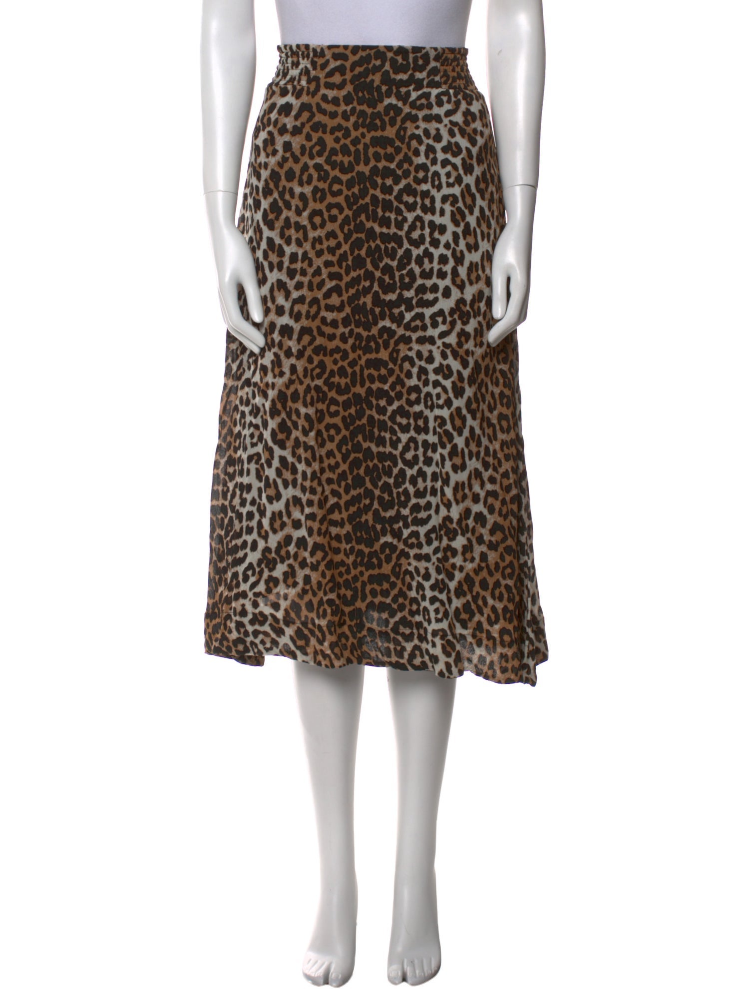Ganni Animal Print Midi Length Skirt