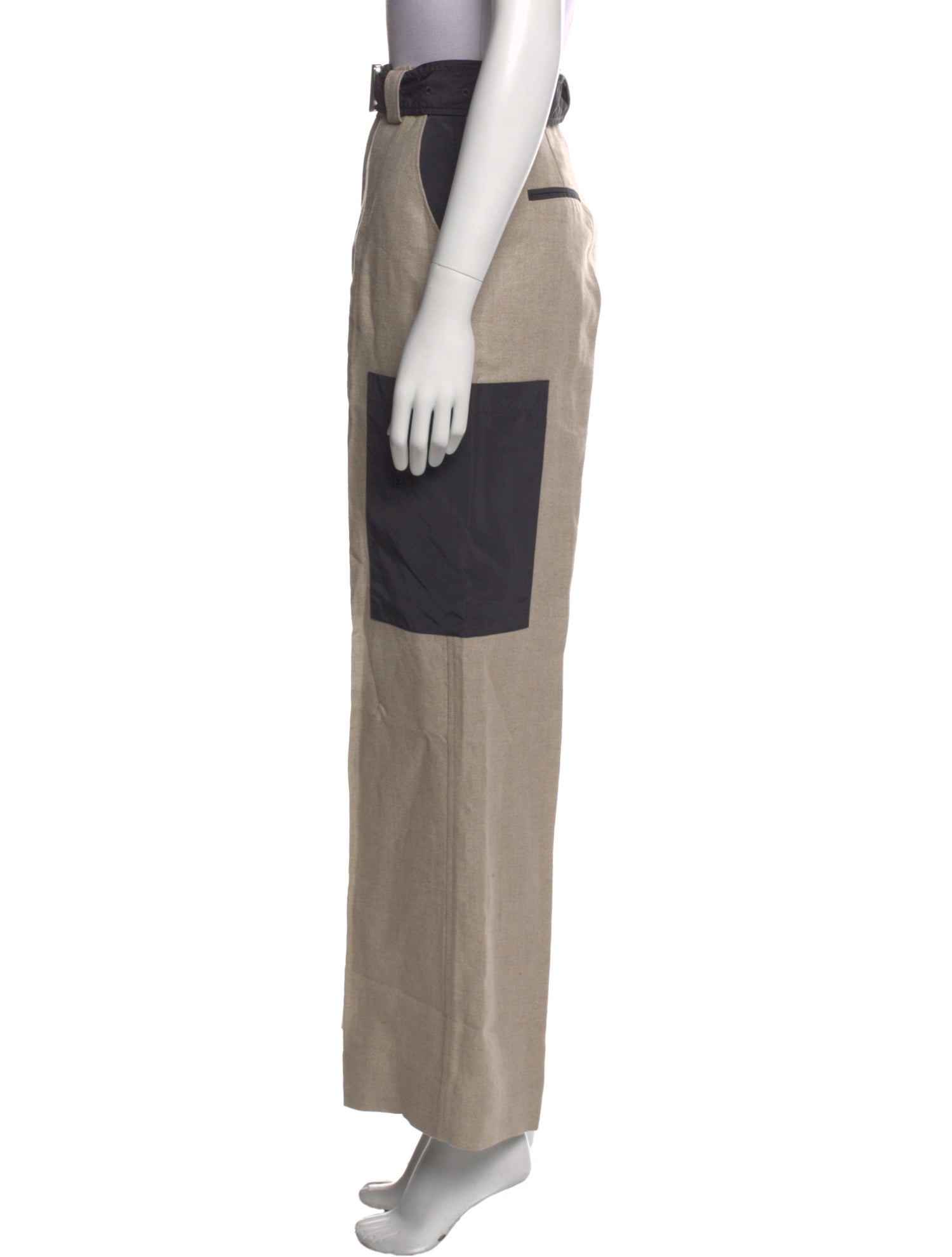 Ganni Linen Wide Leg Pants