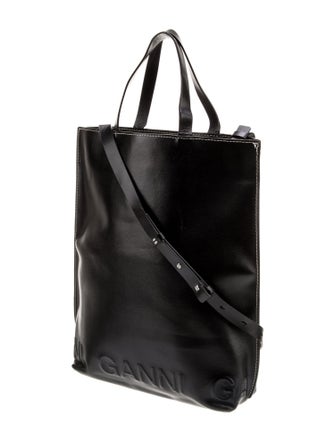 Ganni Leather Top Handle Bag