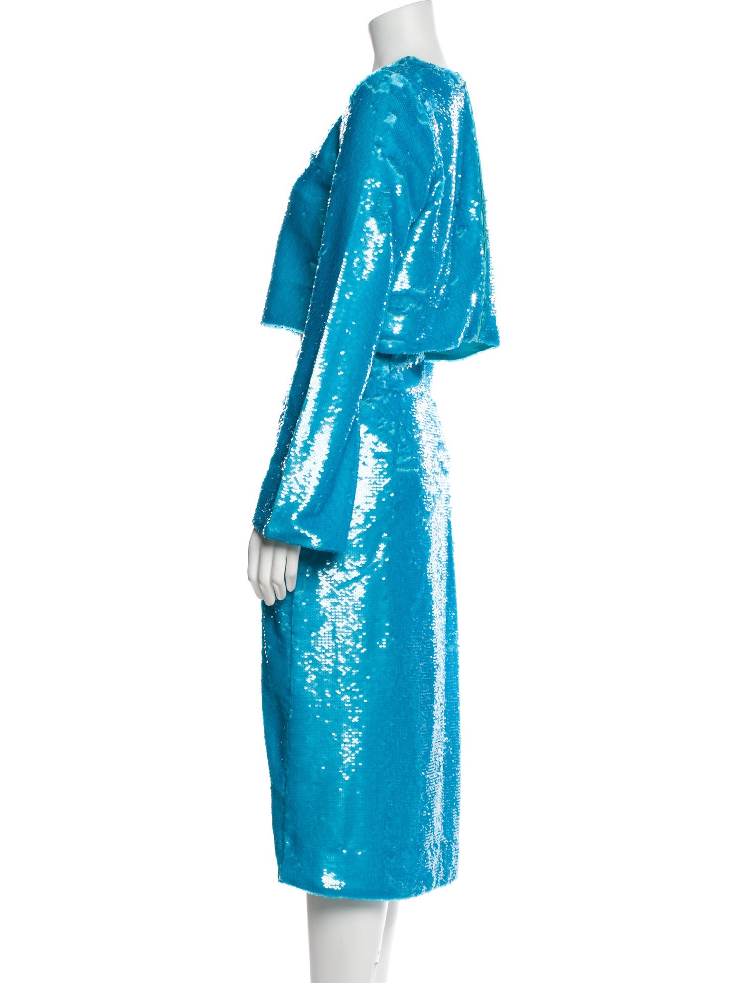 Ganni Printed Sequin Embellishments Skirt Set