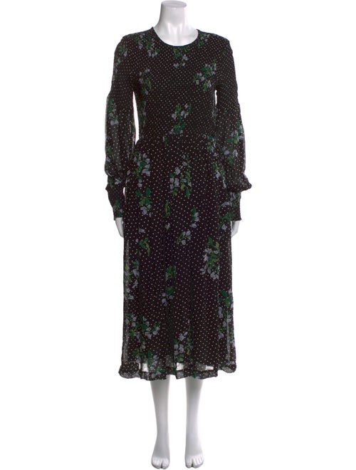 Ganni Floral Print Long Dress