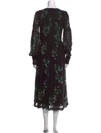Ganni Floral Print Long Dress