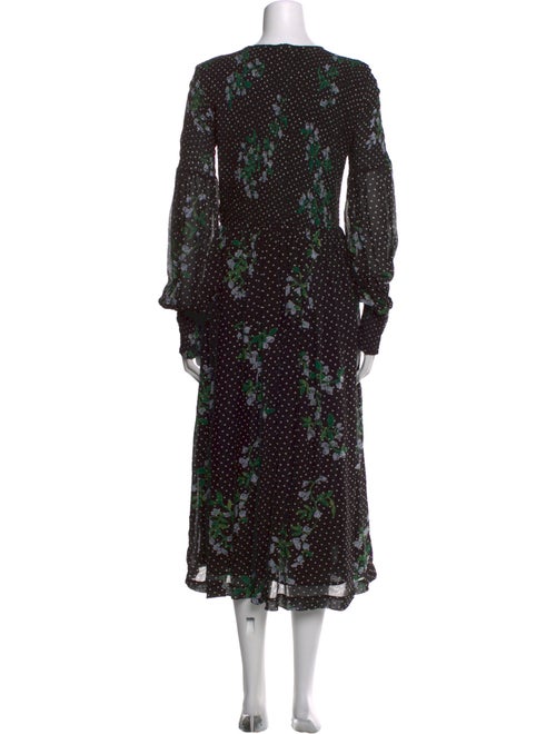 Ganni Floral Print Long Dress