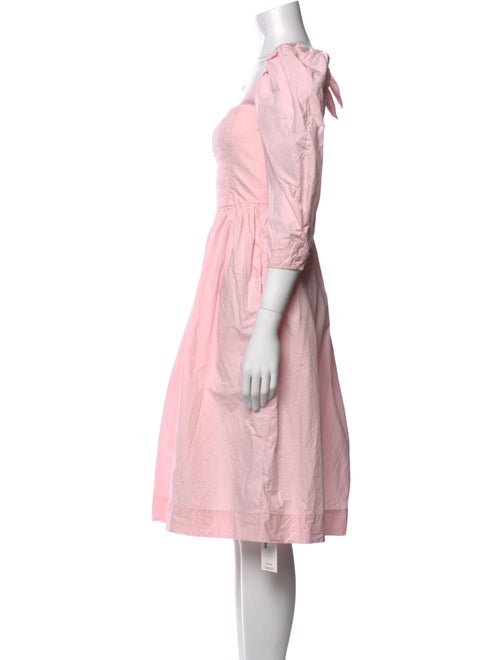 Ganni Square Neckline Knee-Length Dress