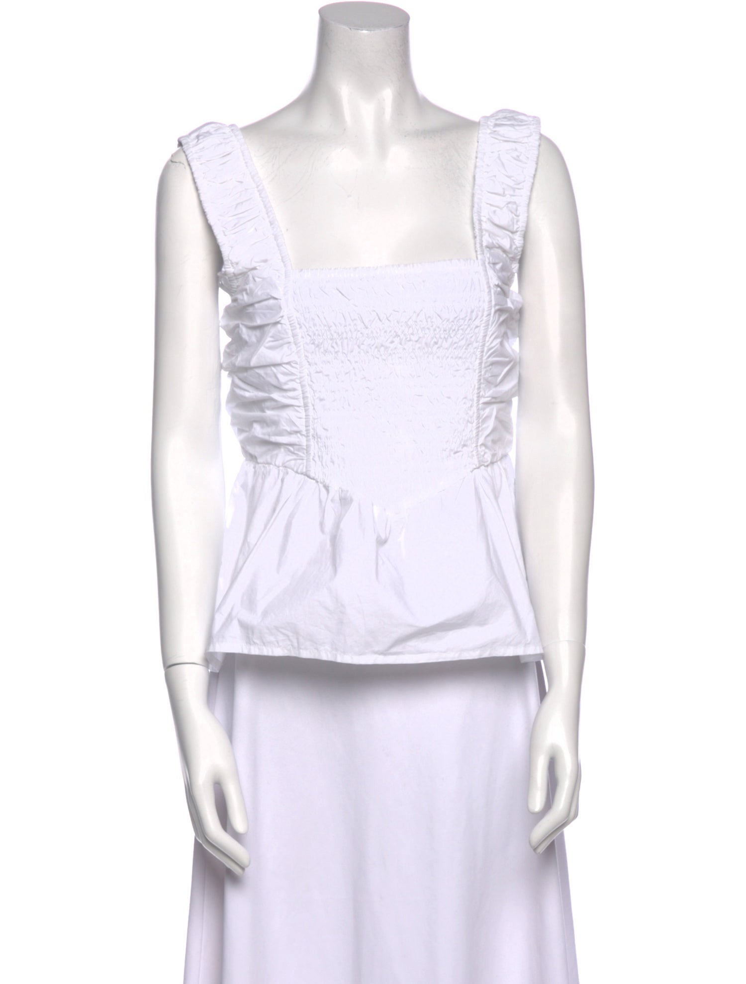 Ganni Square Neckline Sleeveless Top