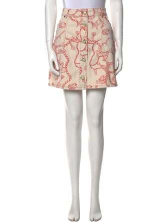 Ganni Printed Mini Skirt