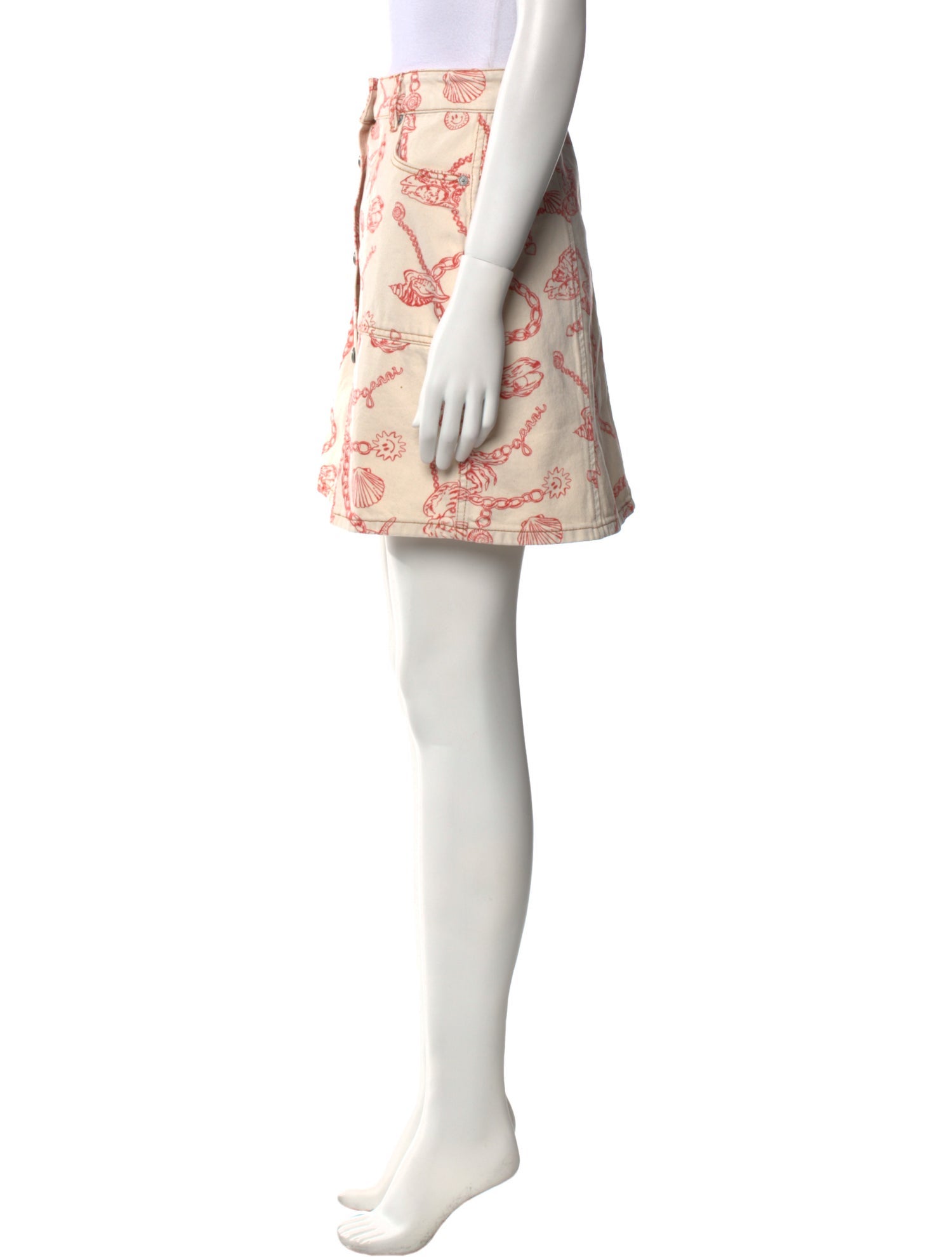 Ganni Printed Mini Skirt