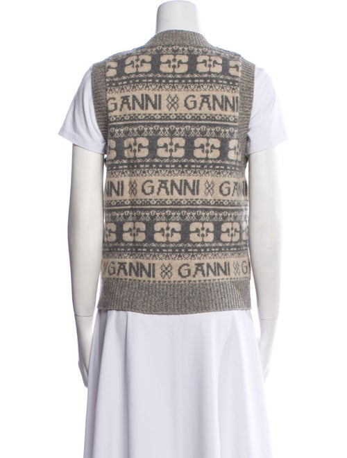 Ganni Wool Printed Sweater