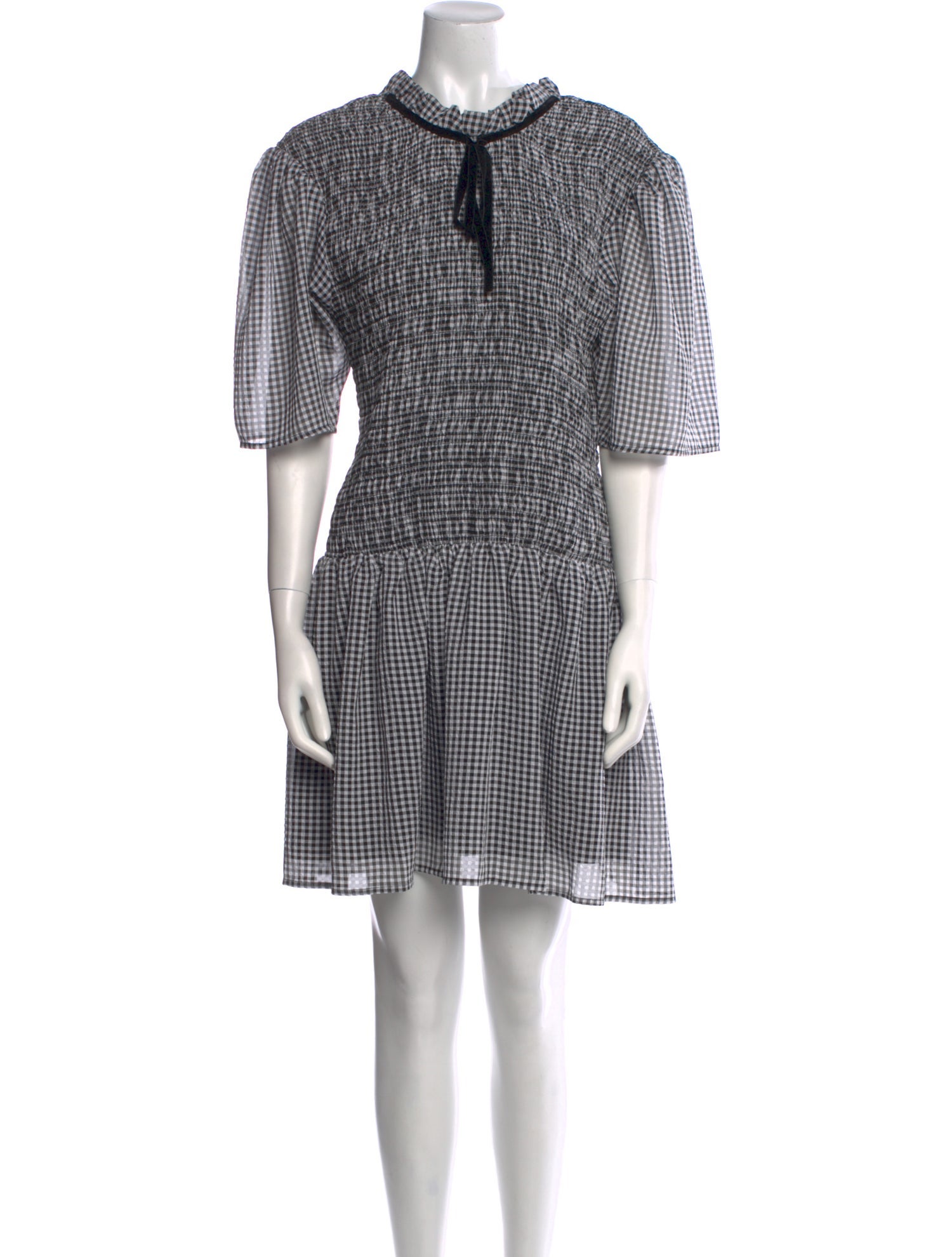 Ganni Plaid Print Mini Dress w/ Tags