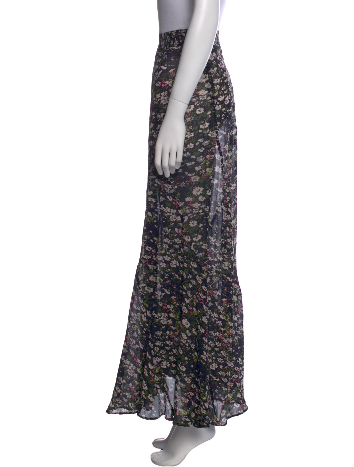 Ganni Floral Print Midi Length Skirt