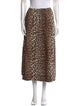 Ganni Animal Print Midi Length Skirt
