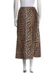 Ganni Animal Print Midi Length Skirt