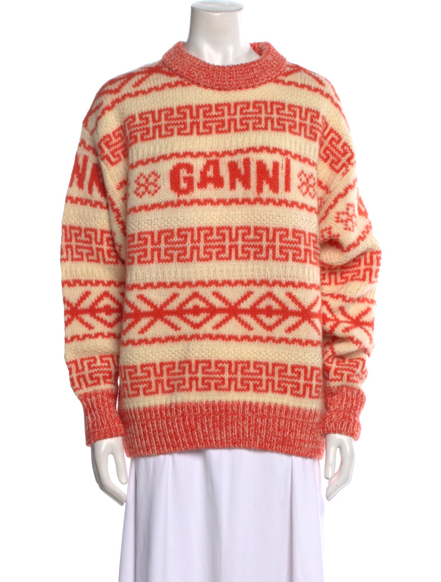 Ganni Wool Striped Sweater
