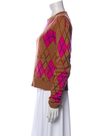 Ganni Wool Plaid Print Sweater