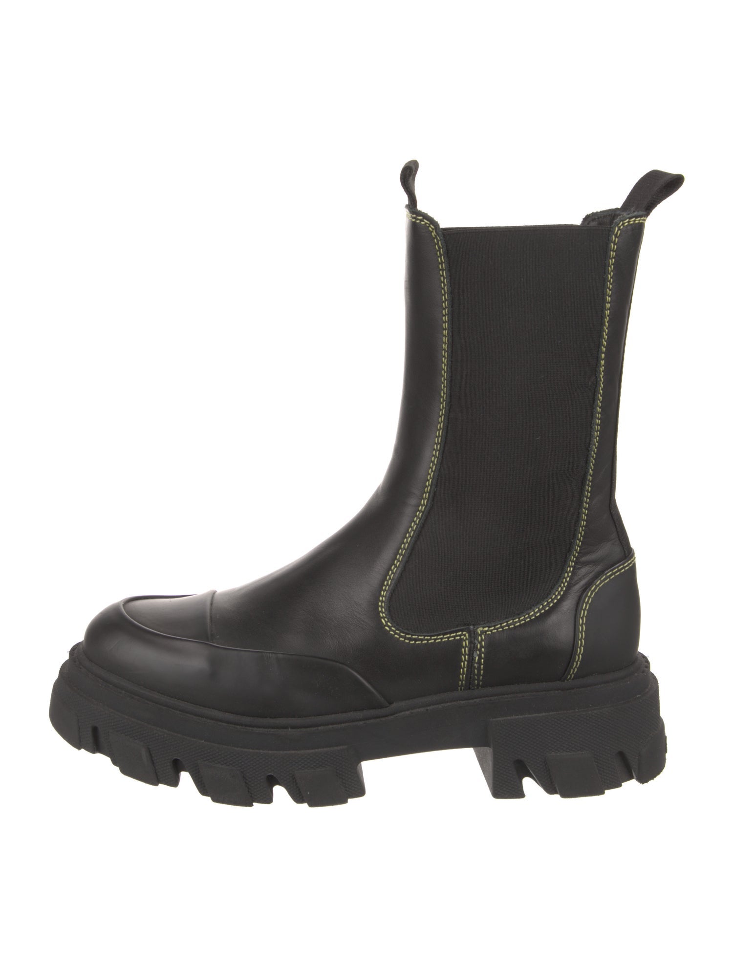 Ganni Leather Chelsea Boots