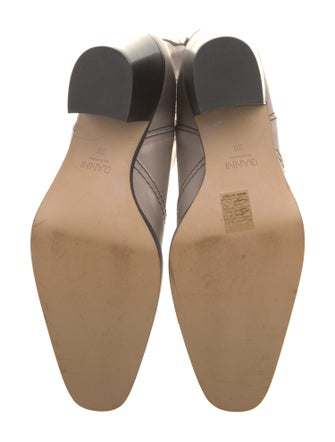 Ganni Leather Western Boots