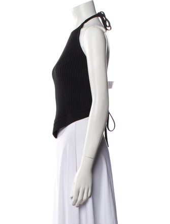 Ganni Halterneck Sleeveless Crop Top