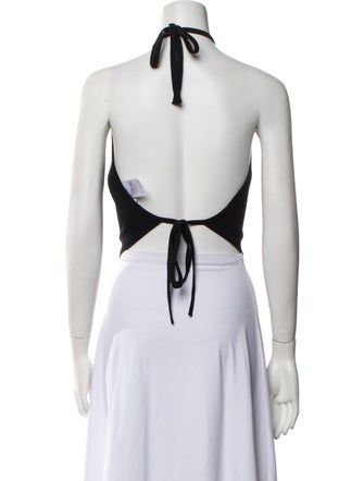 Ganni Halterneck Sleeveless Crop Top