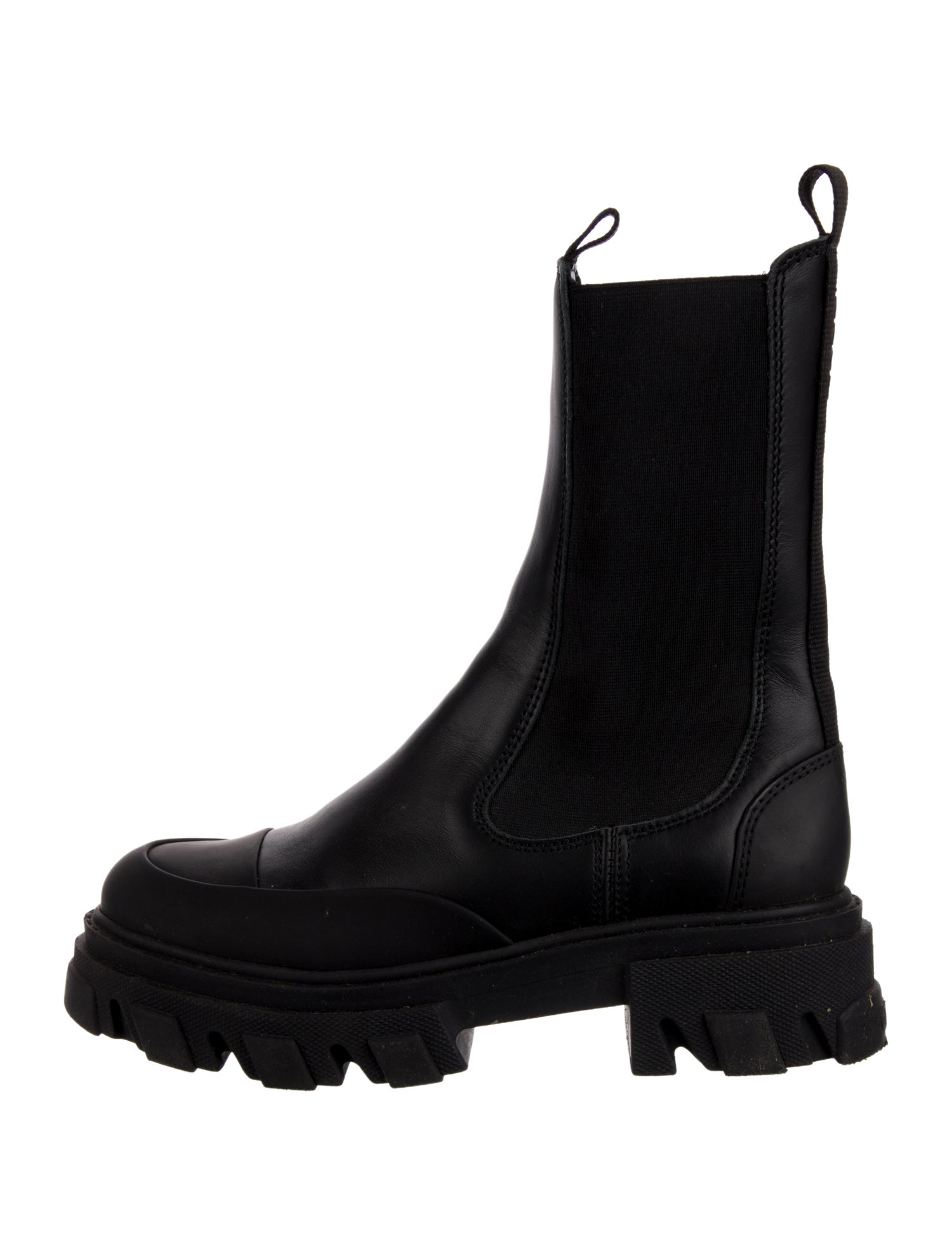 Ganni Leather Chelsea Boots