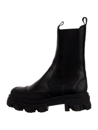 Ganni Leather Chelsea Boots