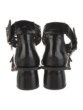 Ganni Leather Lasercut Accents D'Orsay Pumps