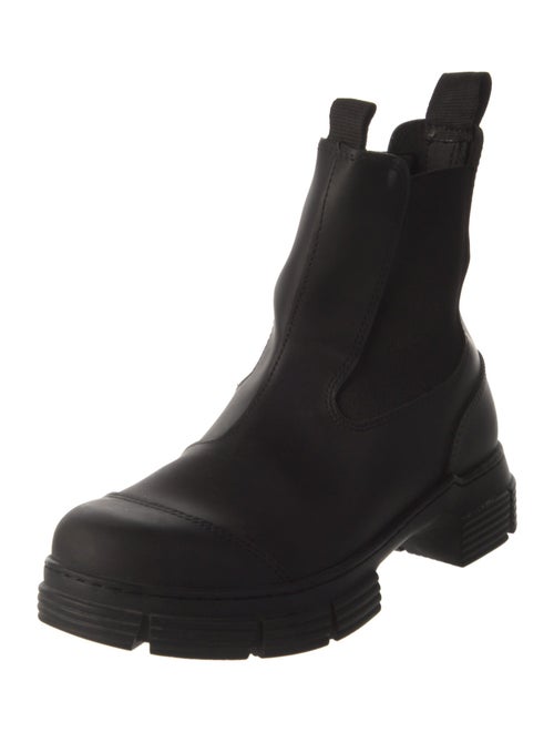 Ganni Leather Chelsea Boots