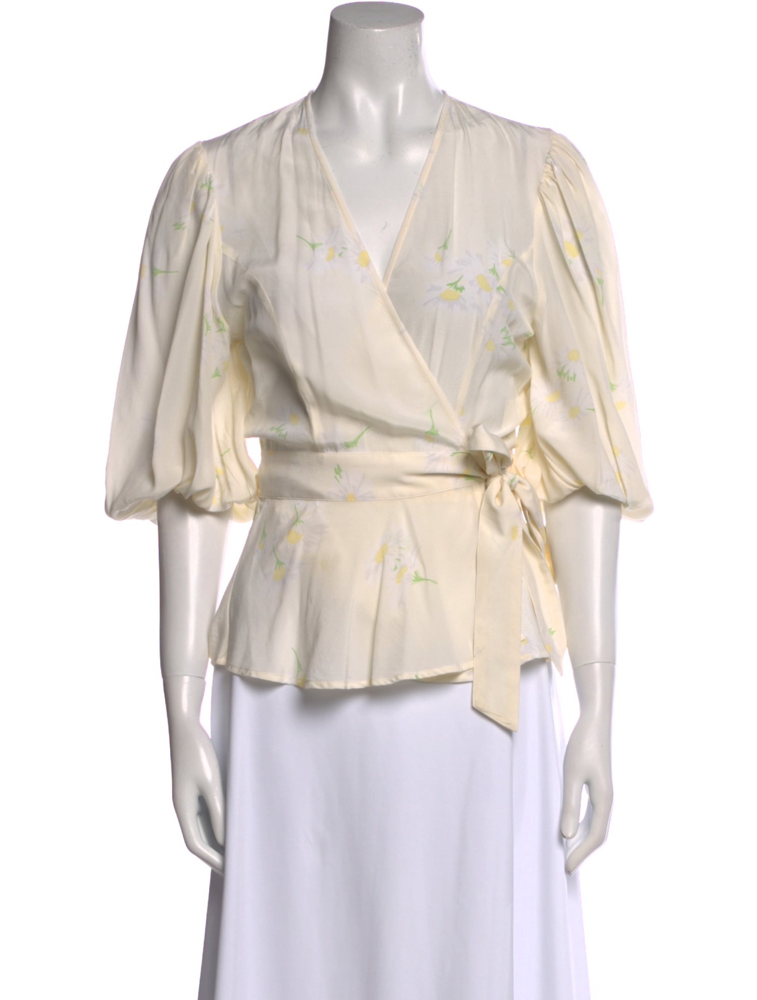 Ganni Silk Floral Print Blouse