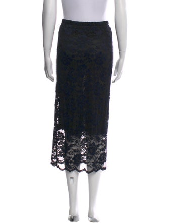 Ganni Lace Pattern Midi Length Skirt