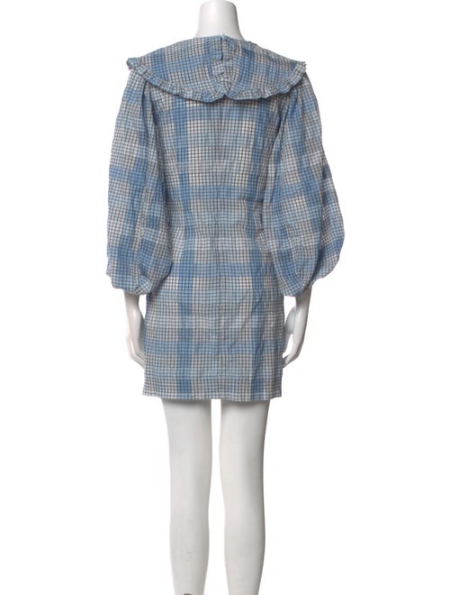 Ganni Plaid Print Mini Dress