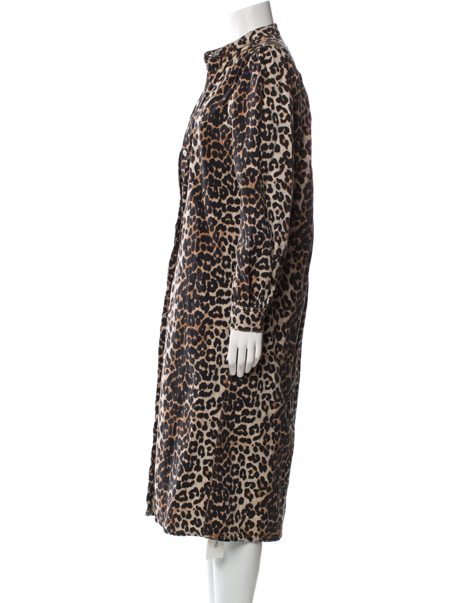 Ganni Animal Print Midi Length Dress