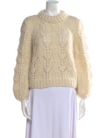 Ganni Wool Mock Neck Sweater