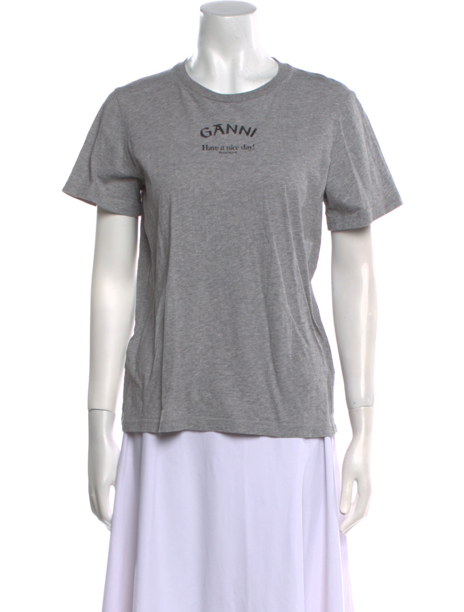 Ganni Graphic Print Crew Neck T-Shirt