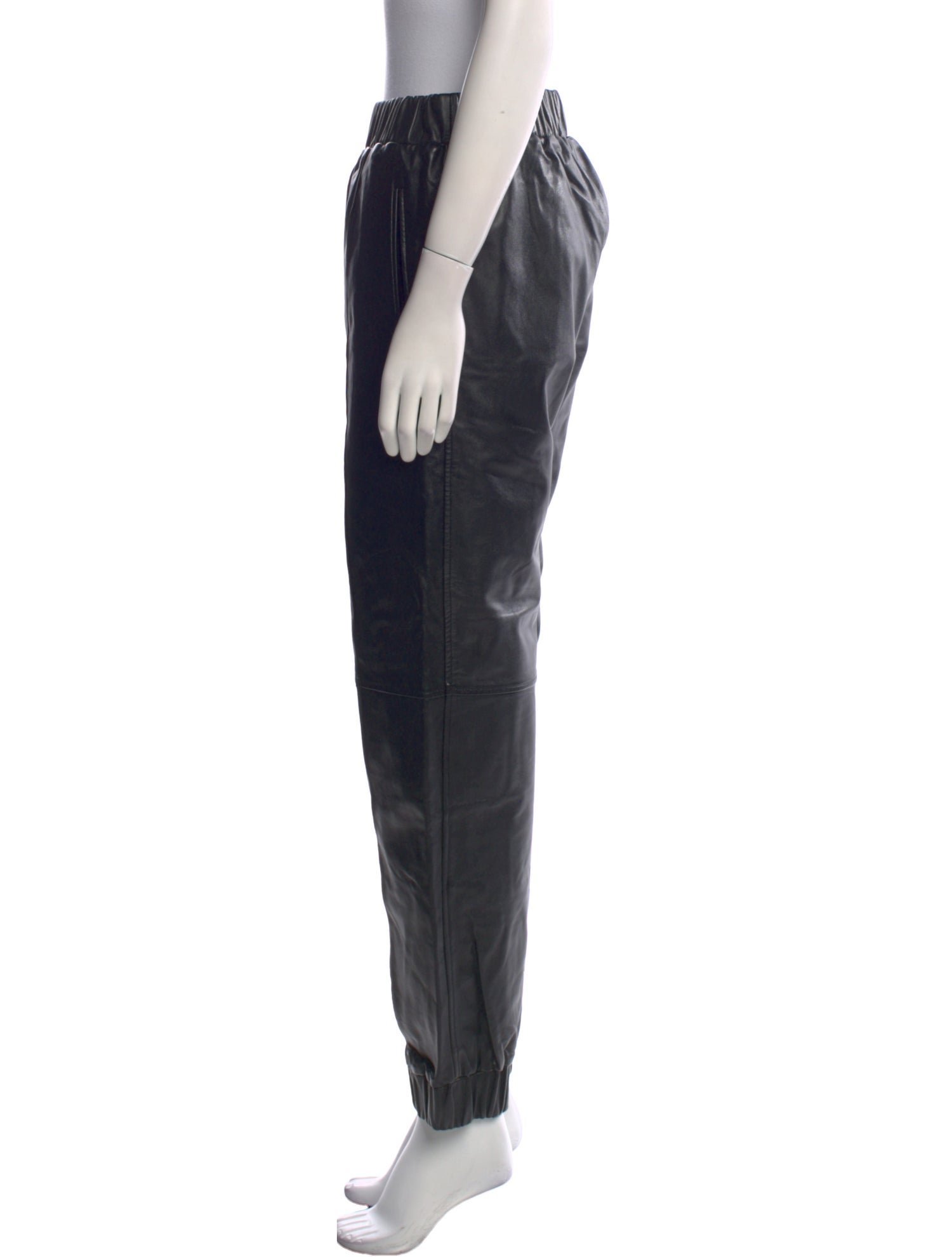 Ganni Lamb Leather Straight Leg Pants