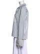 Ganni Striped Long Sleeve Button-Up Top