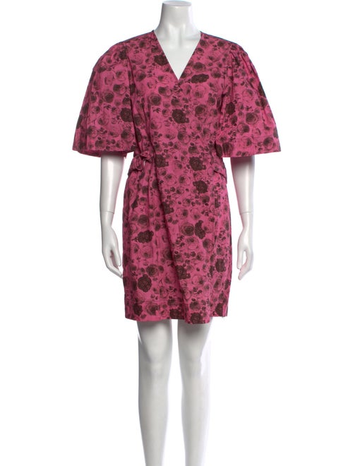 Ganni Floral Print Mini Dress