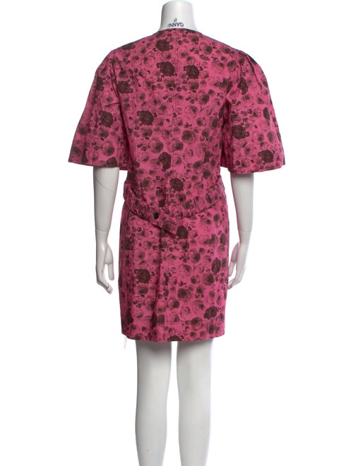 Ganni Floral Print Mini Dress