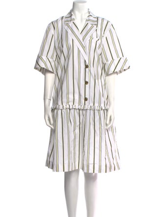 Ganni Striped Knee-Length Dress