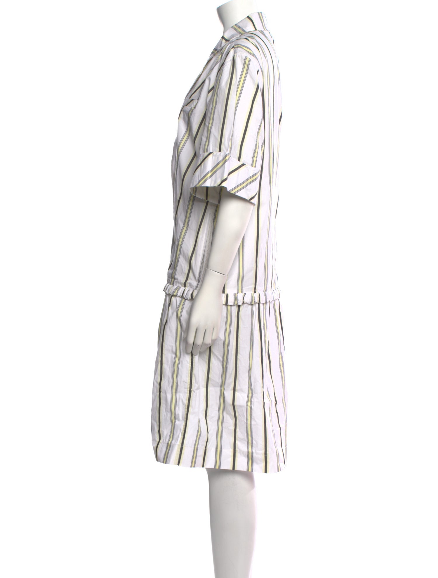Ganni Striped Knee-Length Dress