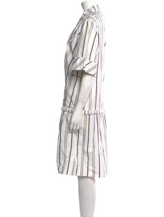 Ganni Striped Knee-Length Dress