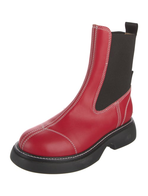 Ganni Leather Chelsea Boots